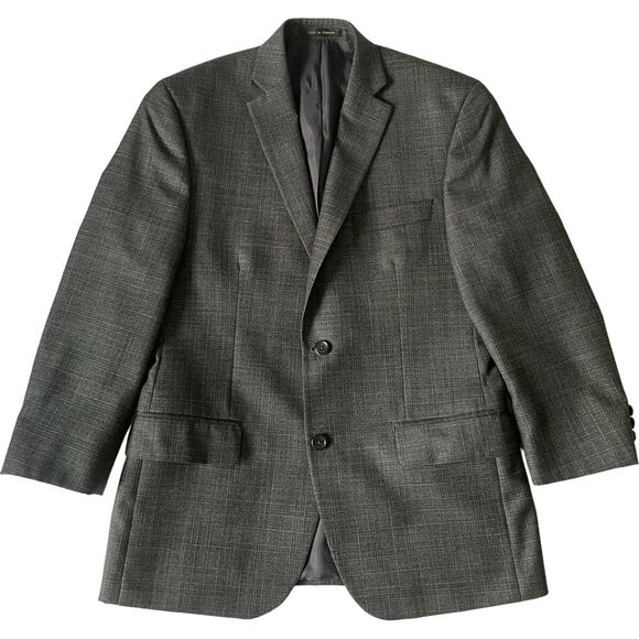 Michael Kors Mens Blazer Gray Plaid Check Dual‎ Vent 38S Sport Suit Coat Jacket - Picture 1 of 7